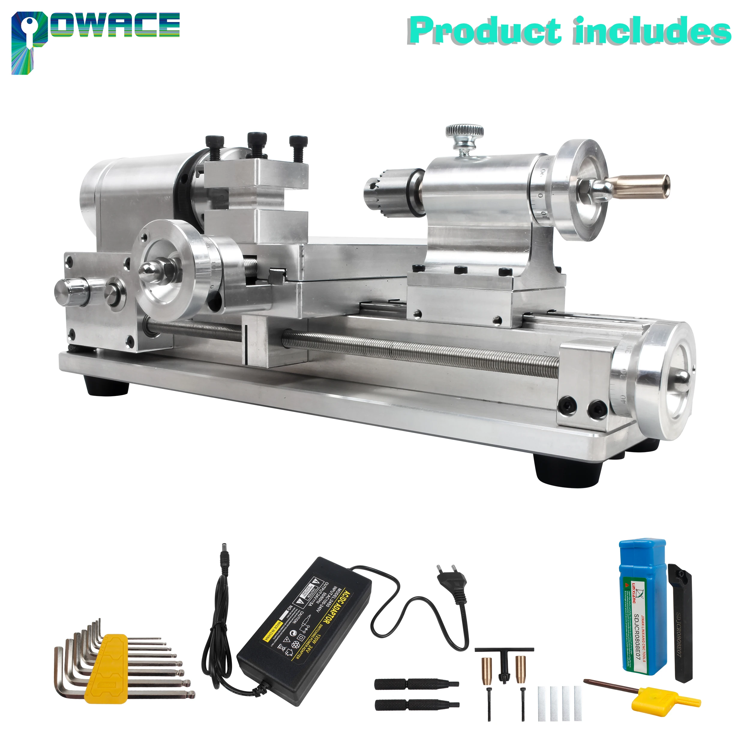 Mini DIY lathe Machine Desktop With K01-50 Chuck 30W DC 24V Motor Homemade exquisite