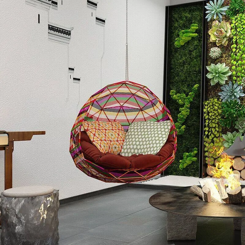 Pinrong Muye Basket Swing Outdoor Chair, Household Bird's Nest Basket Balcony  escritorio wood veneer