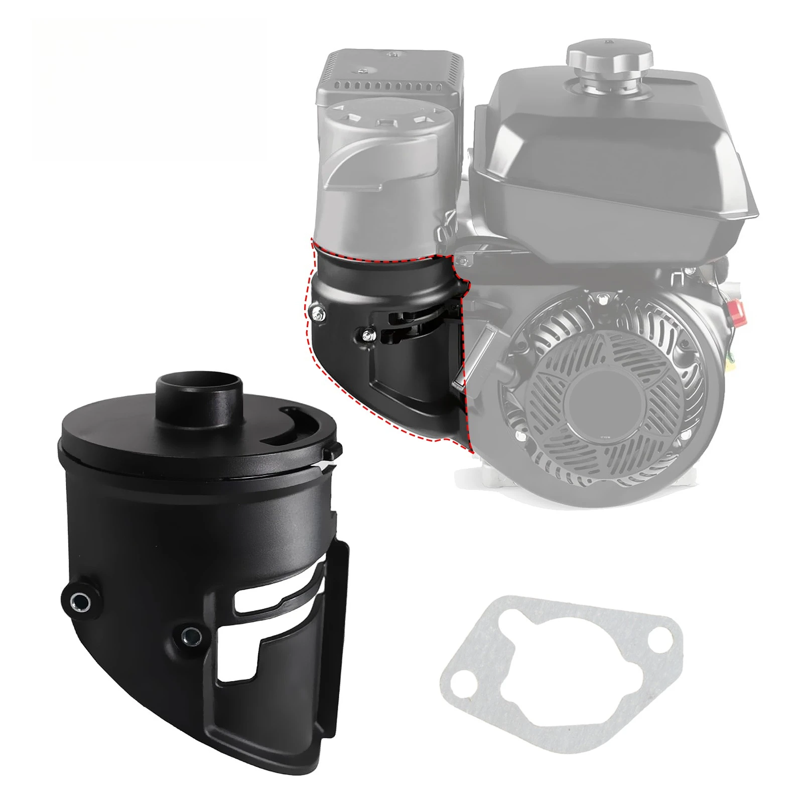 Base limpiadora de filtro de aire con junta para Kohler Command Pro CH440 14hp 429cc y CH395 9.5hp 277cc 17-094-33-S