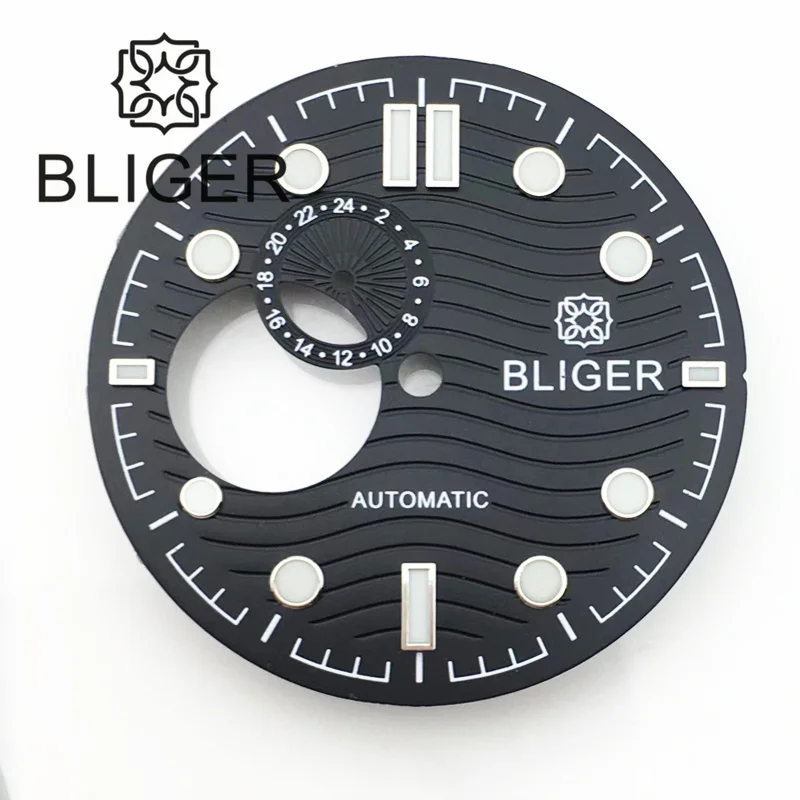 BLIGER NH37 NH39 Watch Dial 29mm Blue Black White Dial Green Luminous FIT 40mm /41mm/43mm Watch Case