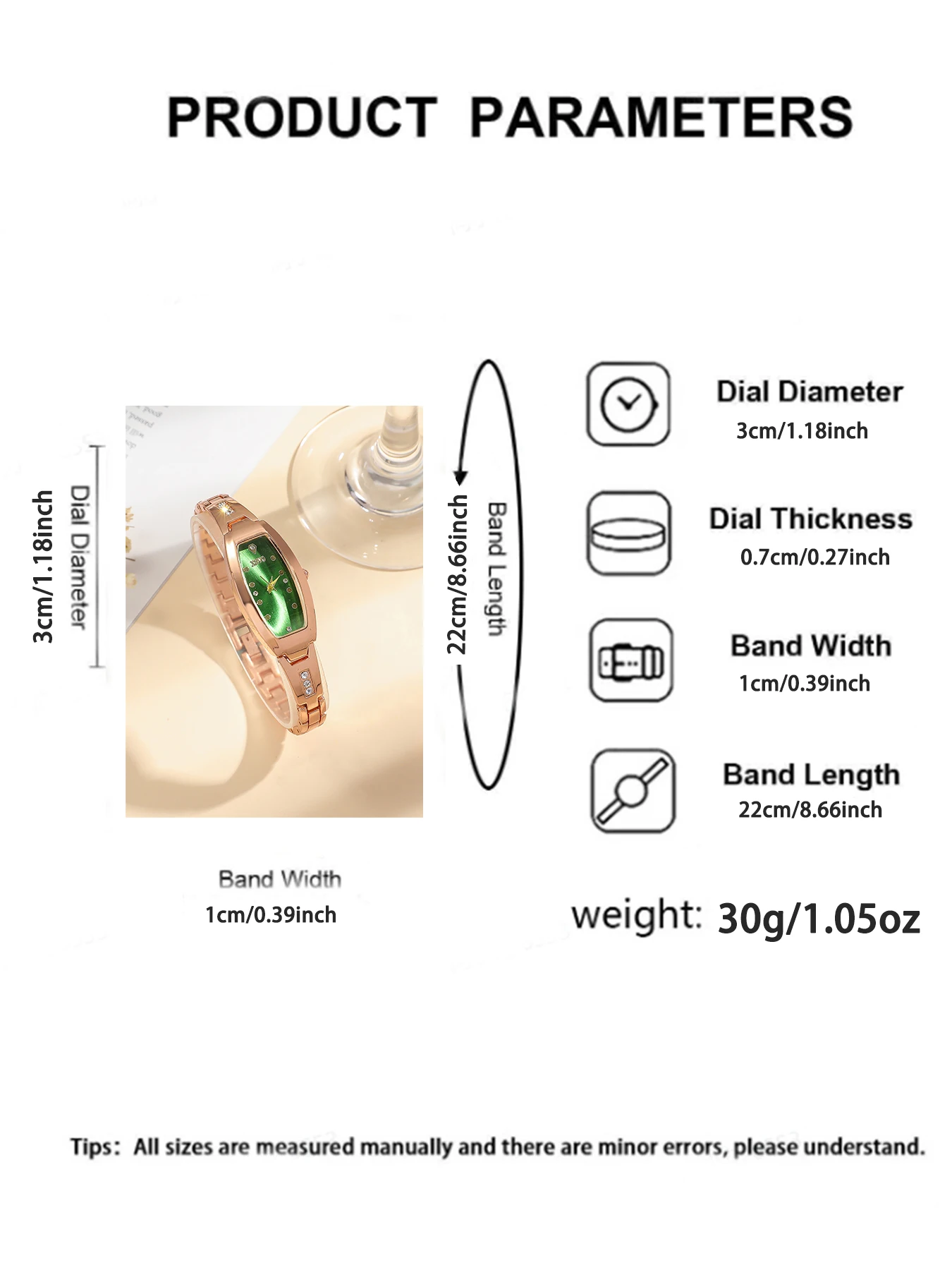 ساعة كوارتز نسائية بتصميم عصري وجديد مع حافظة فريدة من نوعها، وعلامات قرص مرصعة بالألماس، وحزام من سبائك حجر الراين،