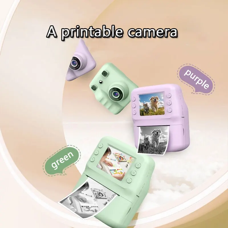 كاميرا طباعة فورية للأطفال هدايا عيد الميلاد وأعياد الميلاد للفتيات والأولاد كاميرات طباعة رقمية فورية للأطفال الصغار ألعاب محمولة