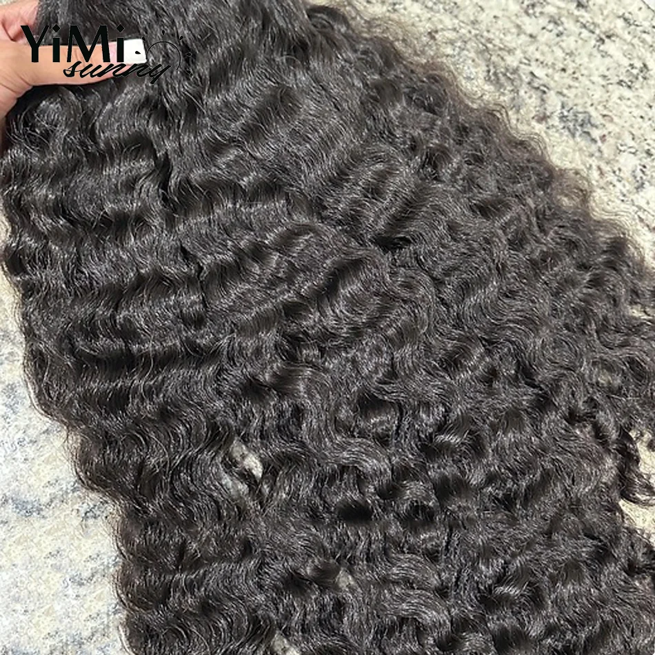 Cambodian Wave Human Hair Bundles Unprocessed Virgin Burmese Curl Extension Weft 4 Bundles Deals Full Head For Women Yimisunny