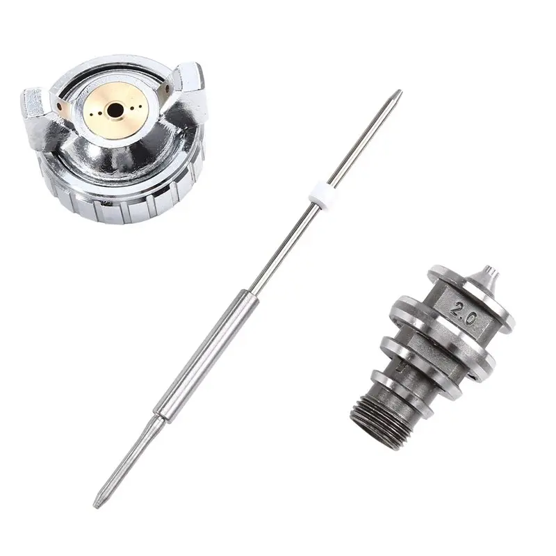 AWAH W-77 Spray Gun Nozzle Replacement Kit, Needle+ Air Cap 2.0/2.5/3.0Mm, W77 Paint Sprayer Unit