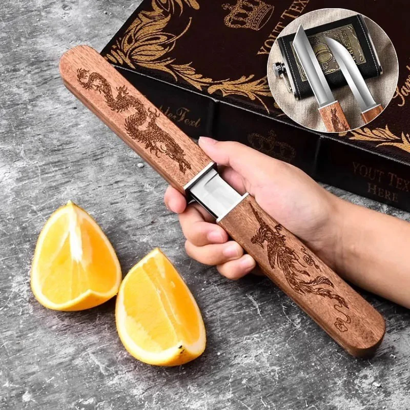 High-grade seiko Longfeng double knife  multi-functional portable fruit knife sharp high hardness kitchen only