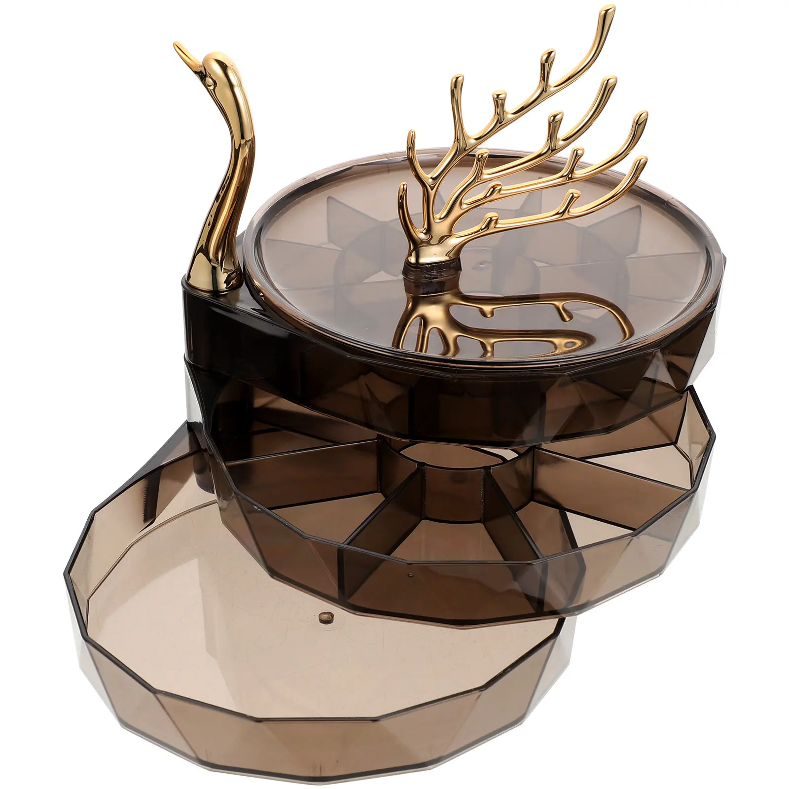 Desktop Jewelry Box Large Capacity Swan Decorative Organizer Case Storage Box for Jewelry Necklace Rings Earrings Accessories