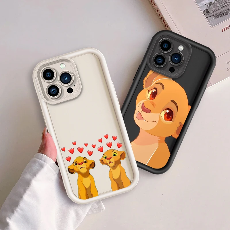 The Lion King Cute Eye Ladder For Apple iPhone 15 14 13 12 11 XS XR X Pro Max Plus Funda Phone Case