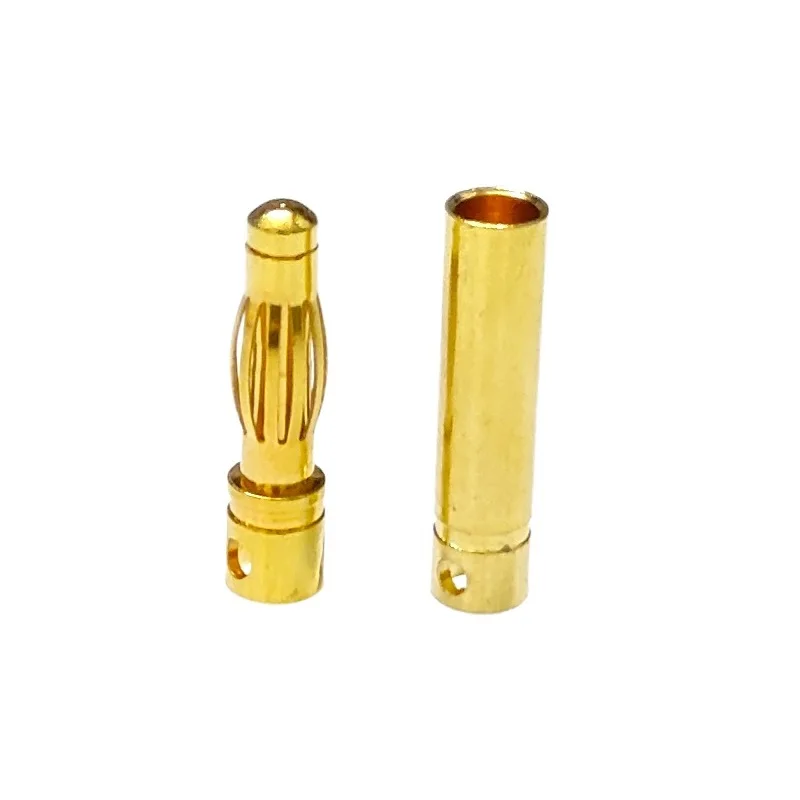 20 par/lote 2,0mm 3,0mm 3,5mm 4,0mm 5,0mm 5,5mm 6,0mm 8,0mm conector Banana tipo bala dorada para Motor de batería ESC
