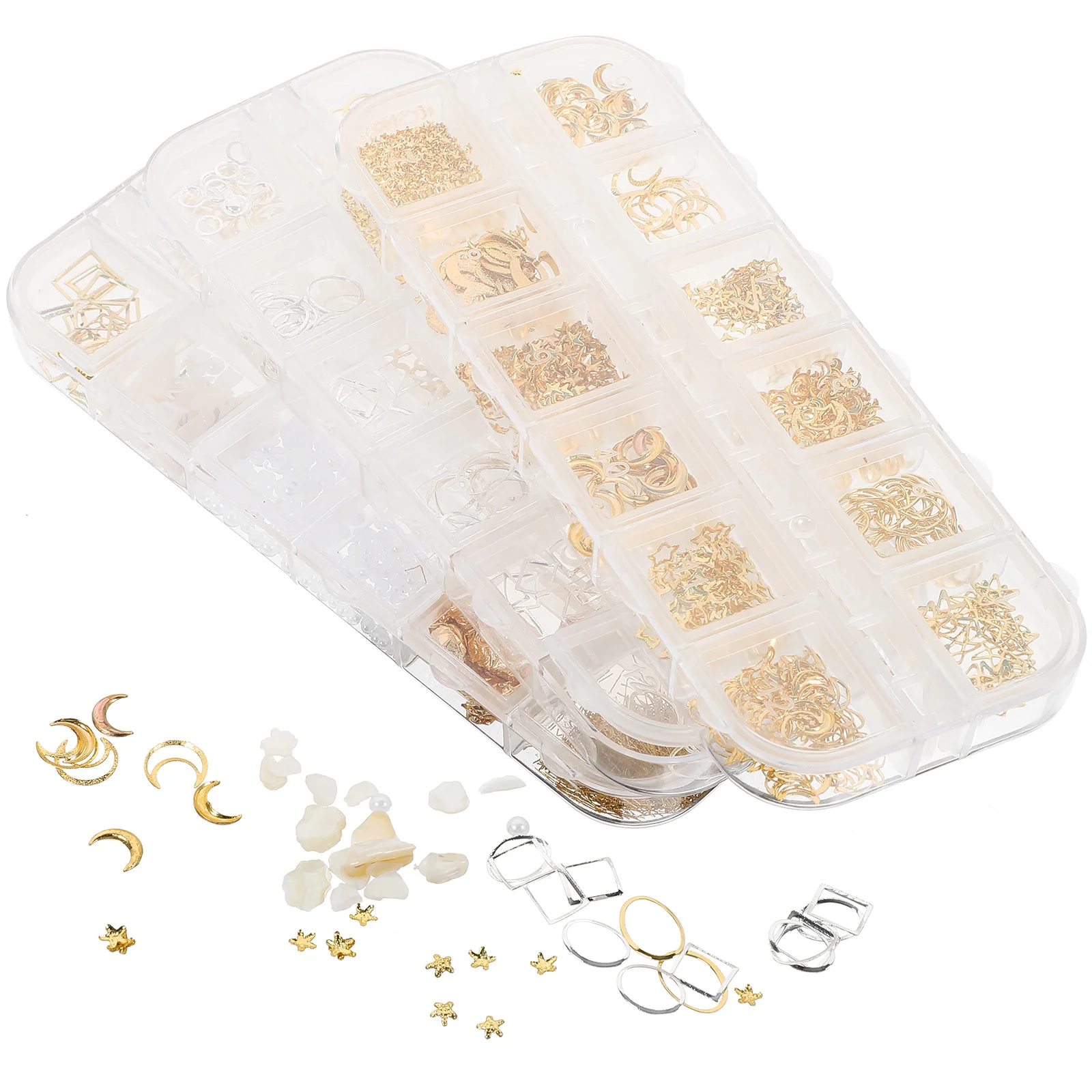 

3 Boxes Resin Fillers Alloy Epoxy Diy Accessories For Jewelry Making Scrapbooking Phone Decor Keychain Bracelet Dangle Anklet