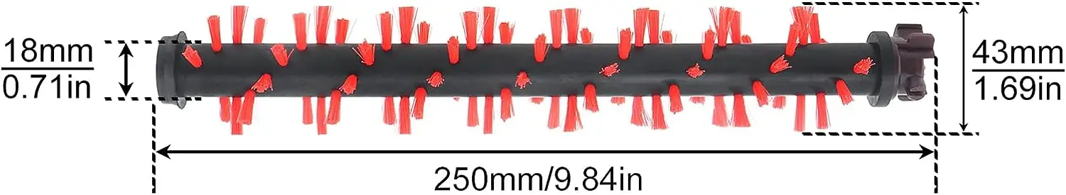 لفة فرشاة المكنسة الكهربائية ، فرشاة رئيسية ، فرشاة البساط ، السجاد ، يصلح لتناسب لتناسب ل Crosswave ، 1866 ، 1785