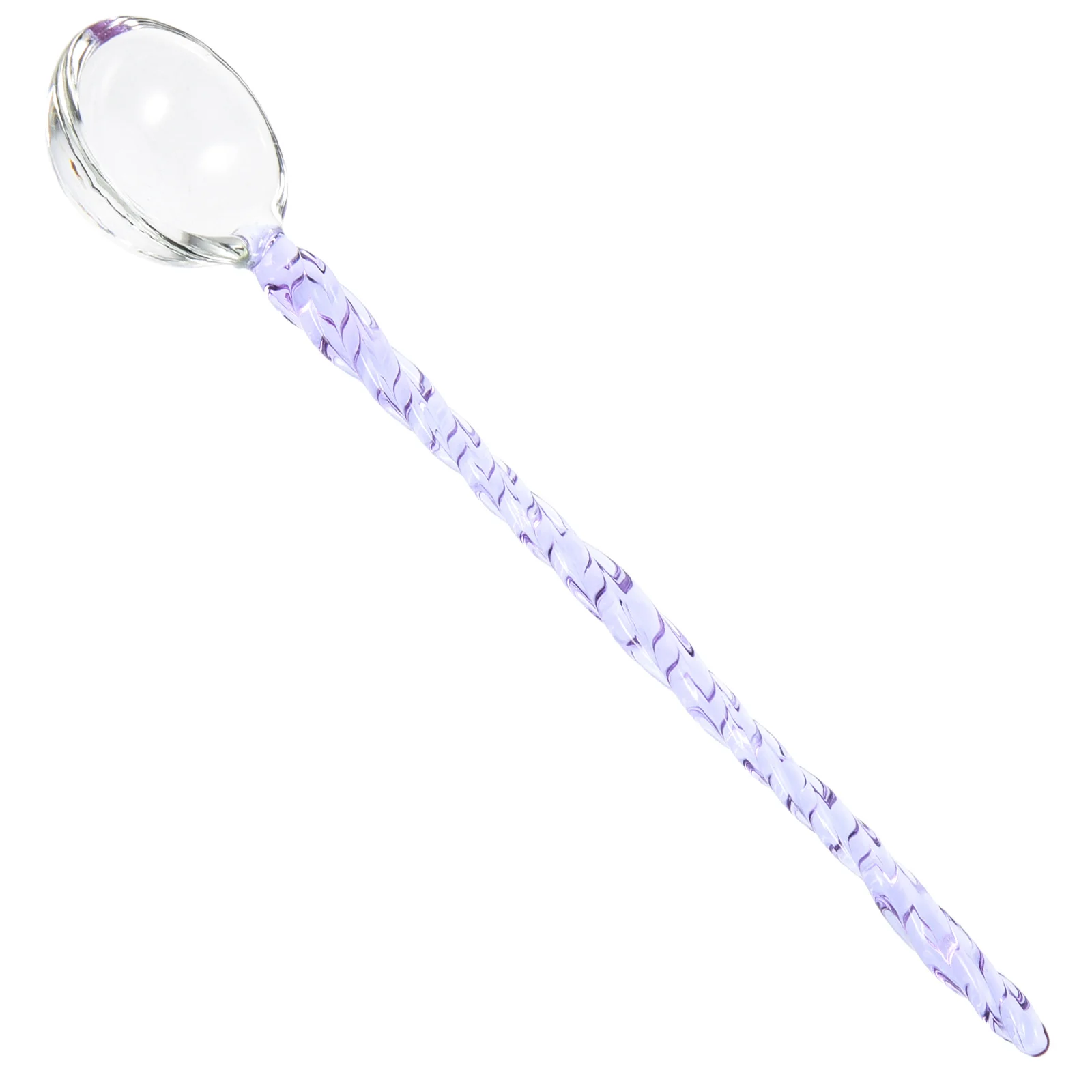 

Colored Glass Mixing Spoon Long Handle Coffee Tea Stirrer Dessert Soup Spoon Kitchen Supply Heat Resistant