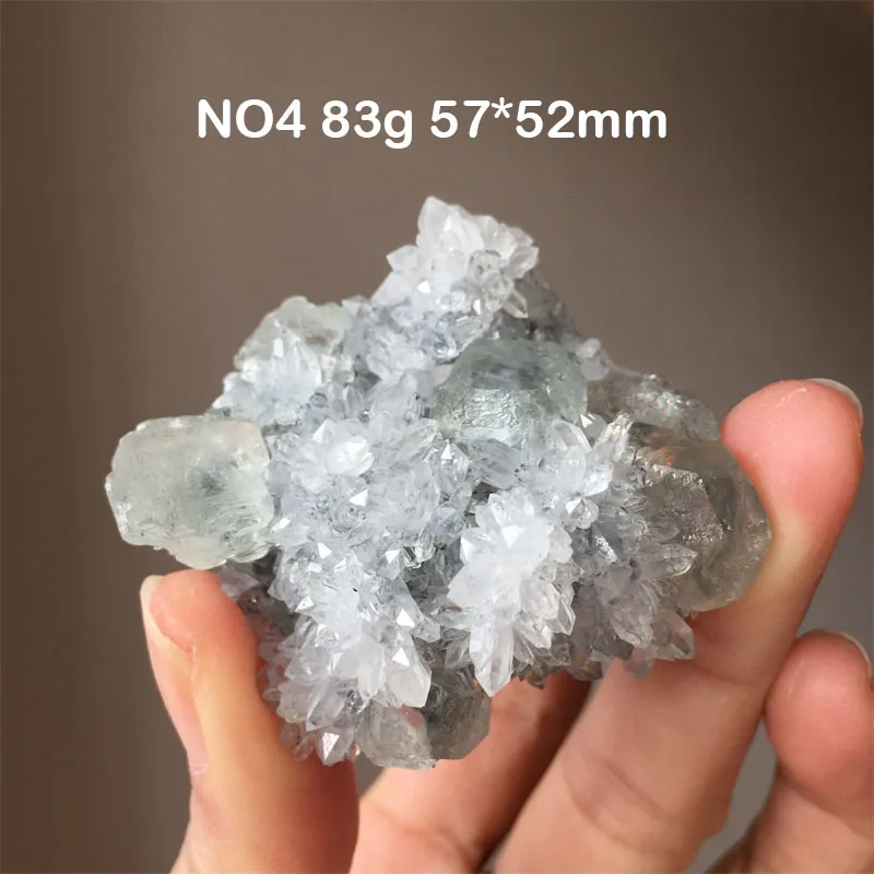 Fujian Natural Fluorite With Crystal Quartz Symbiosis Mineral Specimen Cluster Healing Crystal For Home Decoration