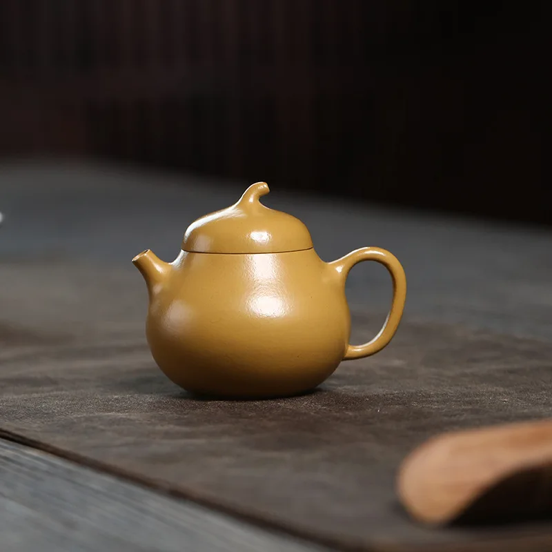 

Chinese Yixing Purple Clay Teapot Handmade Beauty Tea Pot Cute Eggplant Shape Kettle Household Teaware Zisha Tea Set 80ml