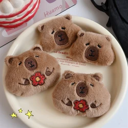 Cute Cartoon Plush Capybara Brooch For Women Girl Clothes Badge Lapel Pins Backpacks Pendant Decoration Accessories