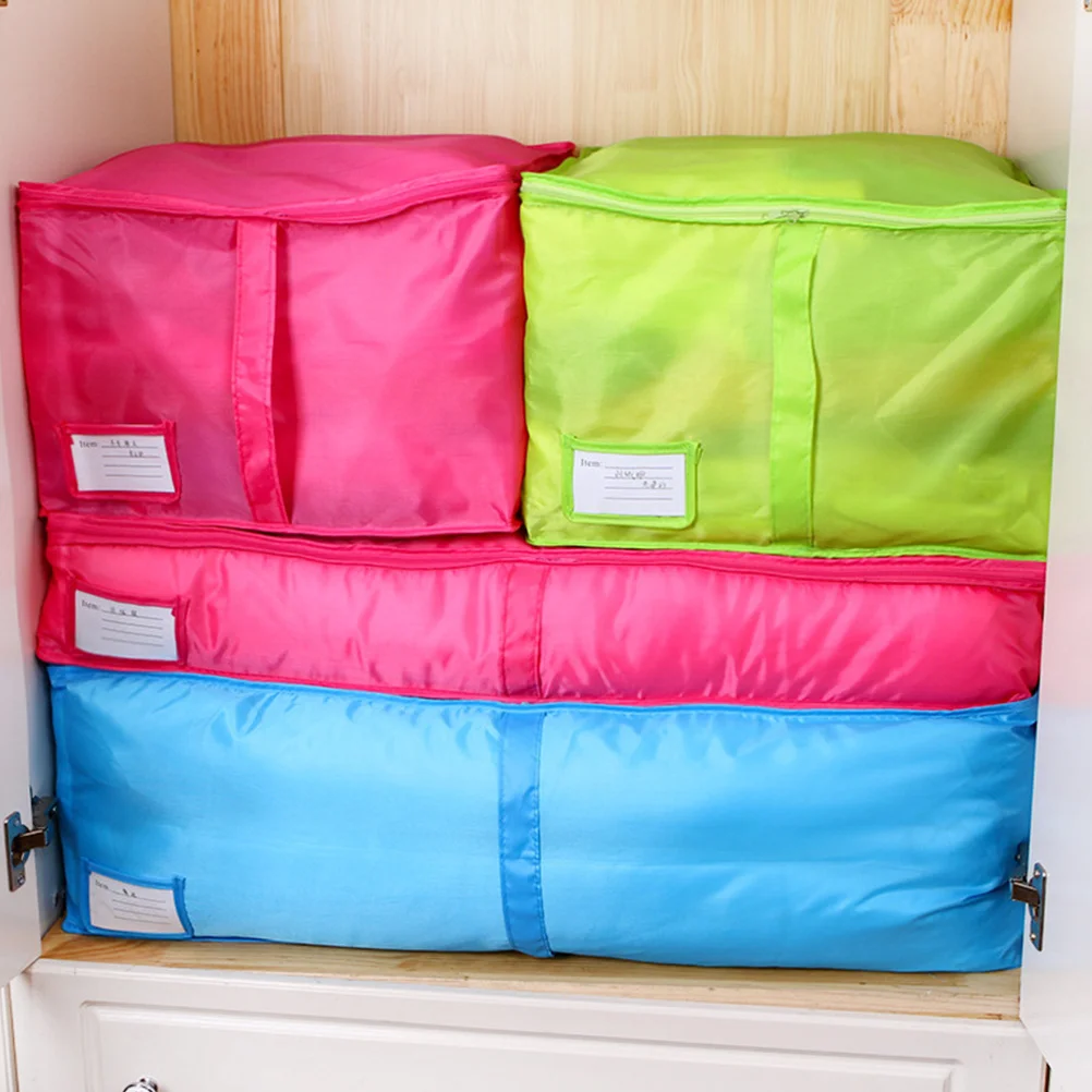 

Large Capacity Rose Pink Washable Quilt Storage Bag Foldable Clothes Organizer Household Protection Storage Bag Double Zippers