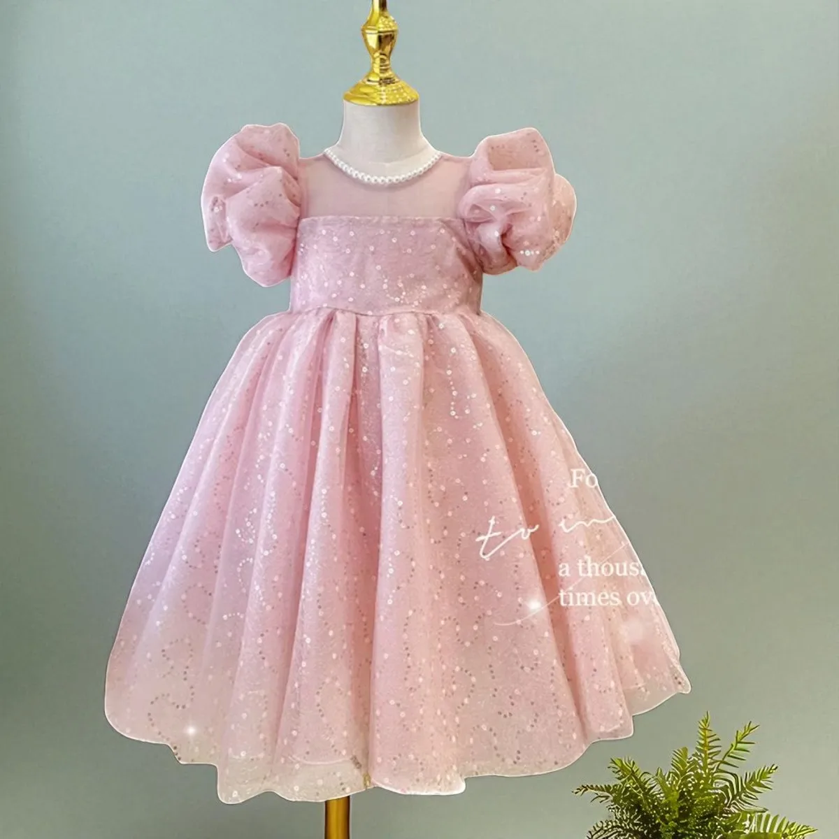 Summer Baby Girls Pink Dresses Kids Party Outfits Wedding Short Sleeve Prom Dresses Kids Princess Costumes 4 6 7 8 9 11 12 Years