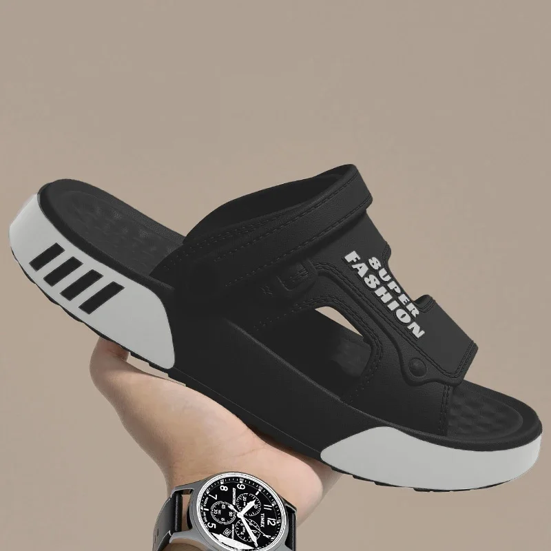 Herren-Slipper, Sommer-EVA-Sandalen mit weicher Sohle, Plattform-Slides, Indoor-Outdoor-Wanderschuhe, Strandschuhe, Flip-Flops, Herren-Hausschuhe – Detail 9
