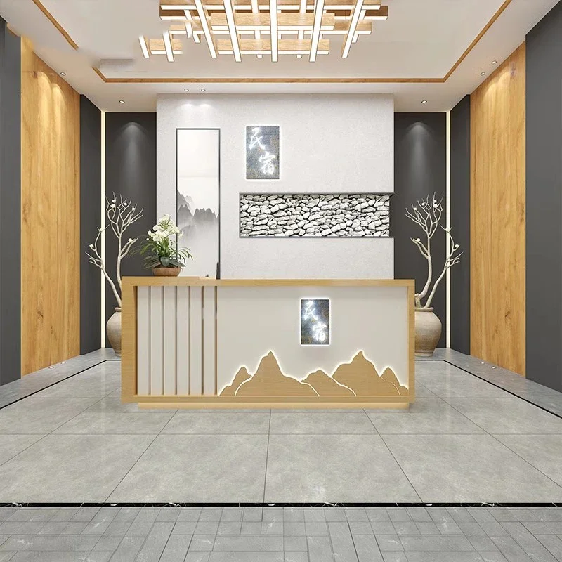 

Executive European Reception Desk Lectern Luxury Garden Modern Reception Desk Consable Cashier Mesa De Escritorio Furniture WJXP