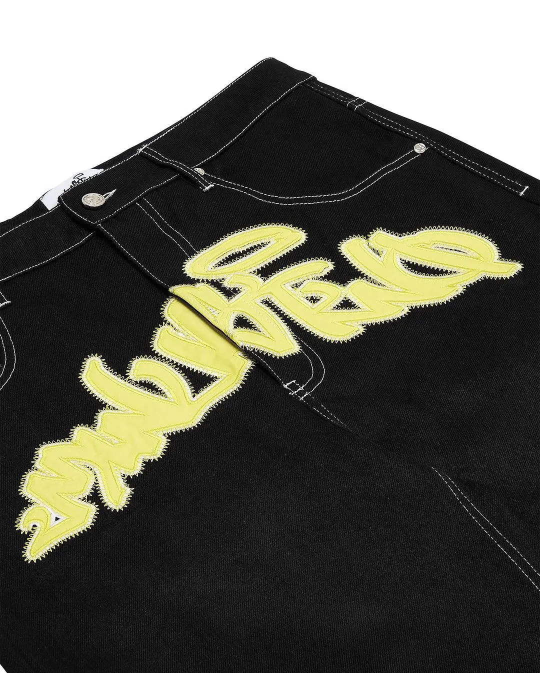 Pantalones cortos vaqueros con bordado Harajuku Y2k, Shorts holgados informales para gimnasio, pantalones cortos de baloncesto a la moda de cinco