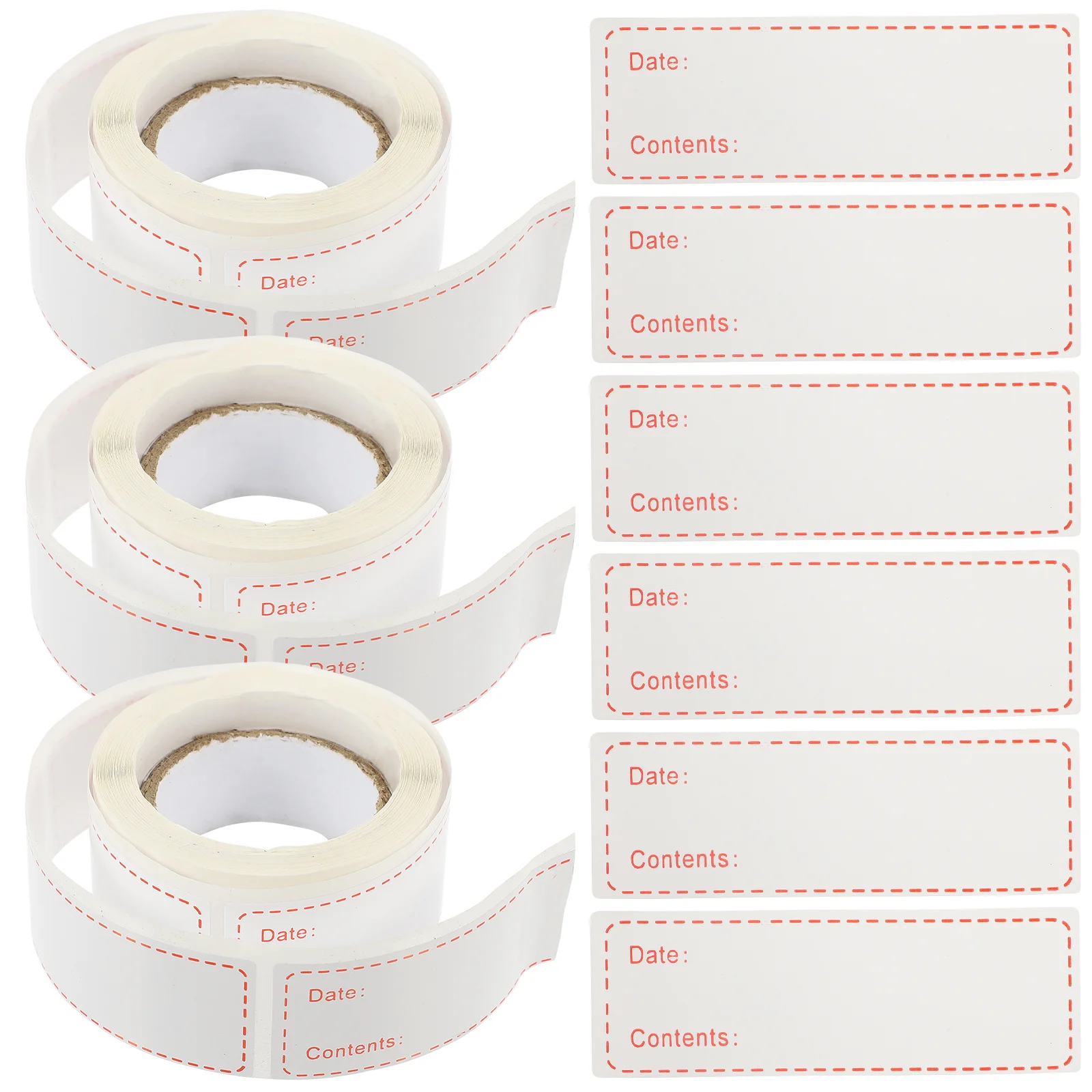 

3 Rolls Adhesive Food Stickers Label for Containers Freezer Pantry Storage Removable Date Content Markers Neat Home Kitchen