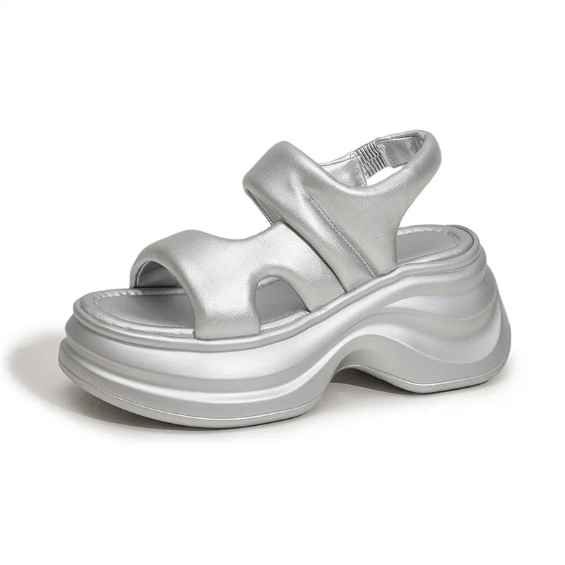 

Женские сандалии на платформе 8 см, на высоком каблуке, на танкетке, массивные летние туфли, кроссовки, удобные шлепанцы, пляжная обувь