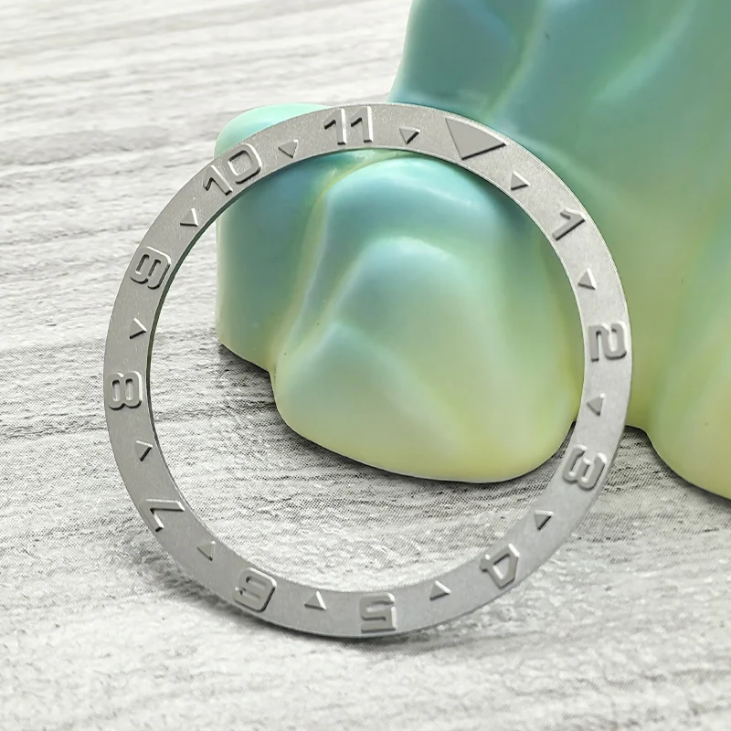 Mod 38mmx31.5mm SKX007 Flat Metal Bezel Insert Ring Fits SKX007 SKX009 SRPD Watch Case NH36 NH35 Movement Watch Bezel Ring Parts