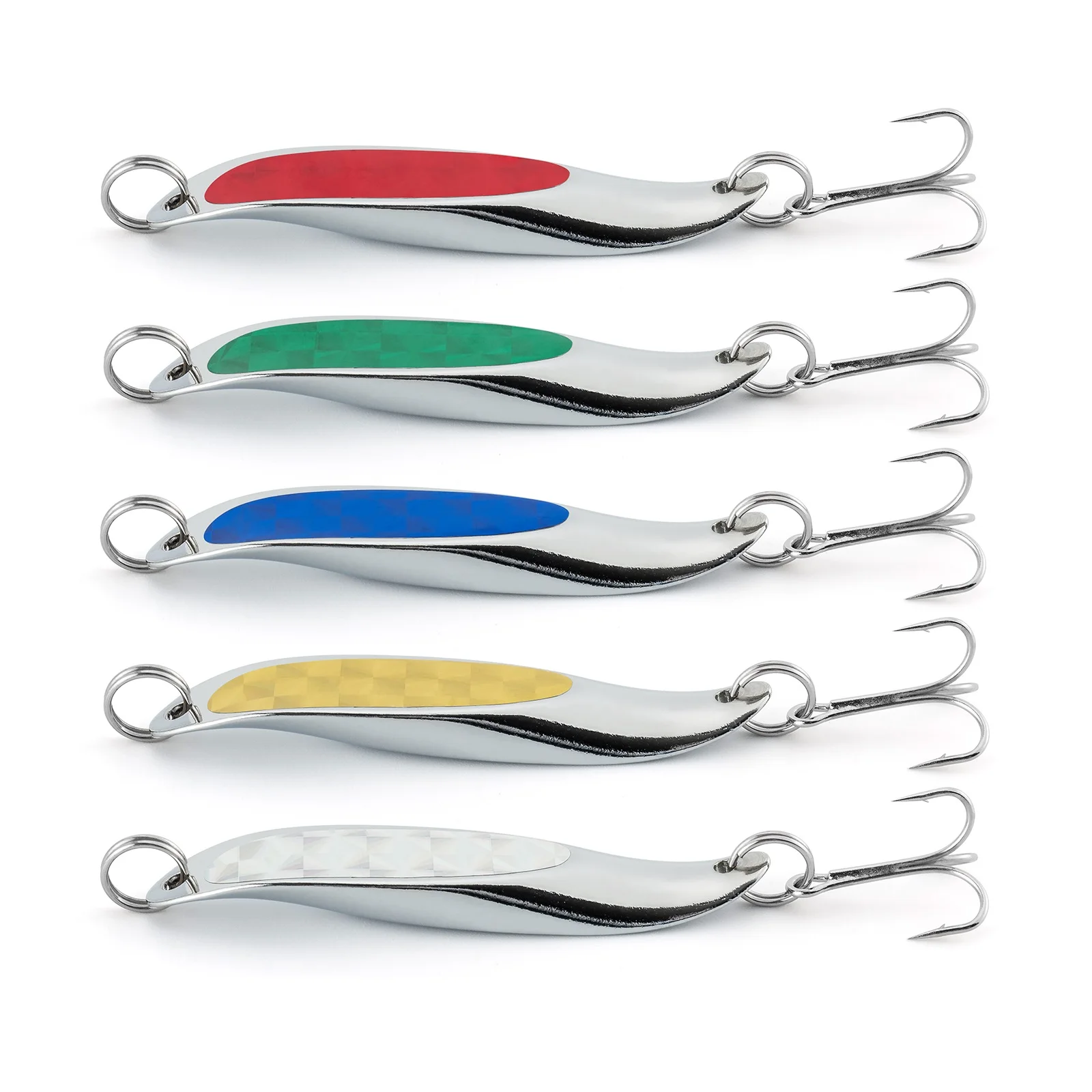 

5pcs Metal Jig Spoon Fishing Lure 21g Jigging Trolling Hard Hard Long Casting Wobbler for Saltwater Deep Sea Fishing Bluefish