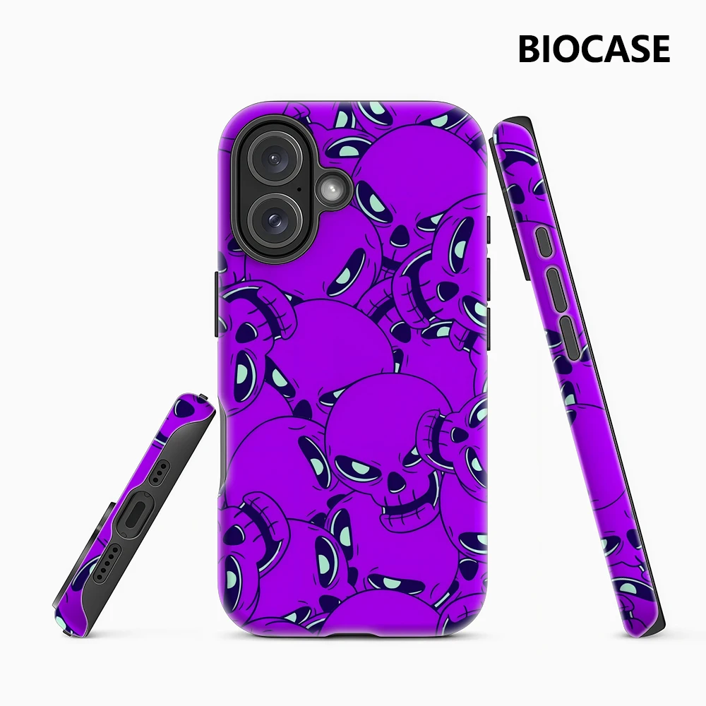 Lila Totenköpfe IPhone 17 Must-Haves Handyhülle für IPhone 17 16 15 14 13 12 11 Pro Max Plus Doppelschichtige Rückseite