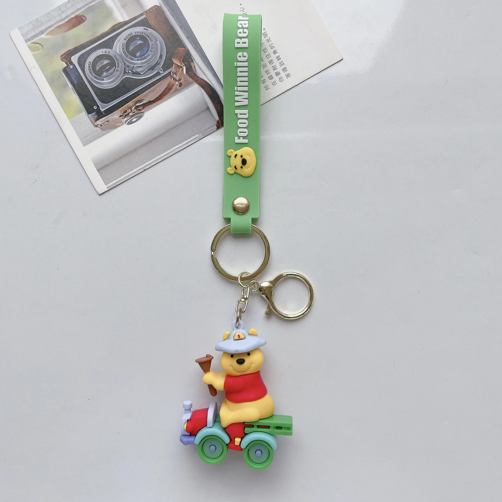 Cute Cartoon Disney Pooh Bear Keychain Car Doll Bag Pendant Keyring Gift for Kids Friends Accessories Wholesale