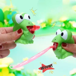 Children Creative Decompression Fidget Toys Pinch Frog Dinosaur Sticking Tongue Out Relieve Stress Toy Gifts for Kids