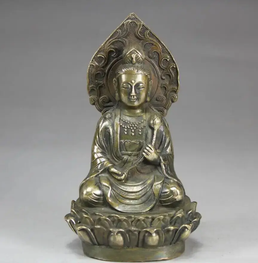 14cm Collection Nice Art Work  copper Buddha statue trend to Bodhisattva Buddha ware Buddhist handicraft
