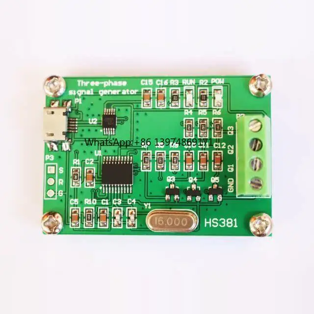 

USB Three-phase Sine Signal Generator with Adjustable Phase Range of 0-360 Degrees and Frequency Range of 0.1-2000Hz