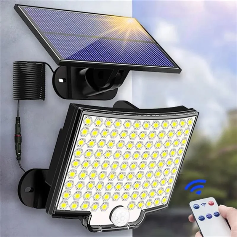 AF90-106 LED 3 Modes Solar Light Street Wall Lamp Sunlight PIR Motion Sensor Waterproof For Fence Street Garden Decor