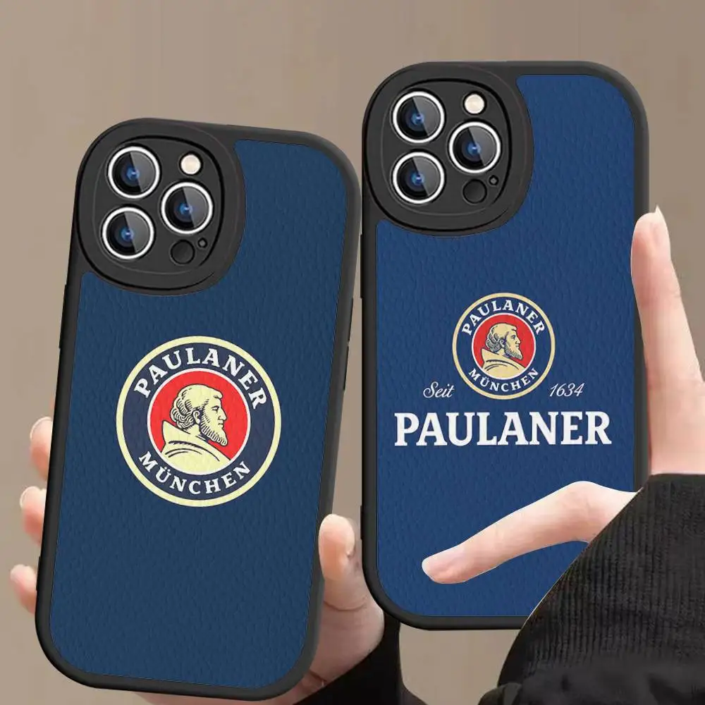 

German Beer P-Paulaners Phone Case Hard Leather For IPhone 14 13 16 Mini 15 14 11 12 Pro Max Plus Fundas