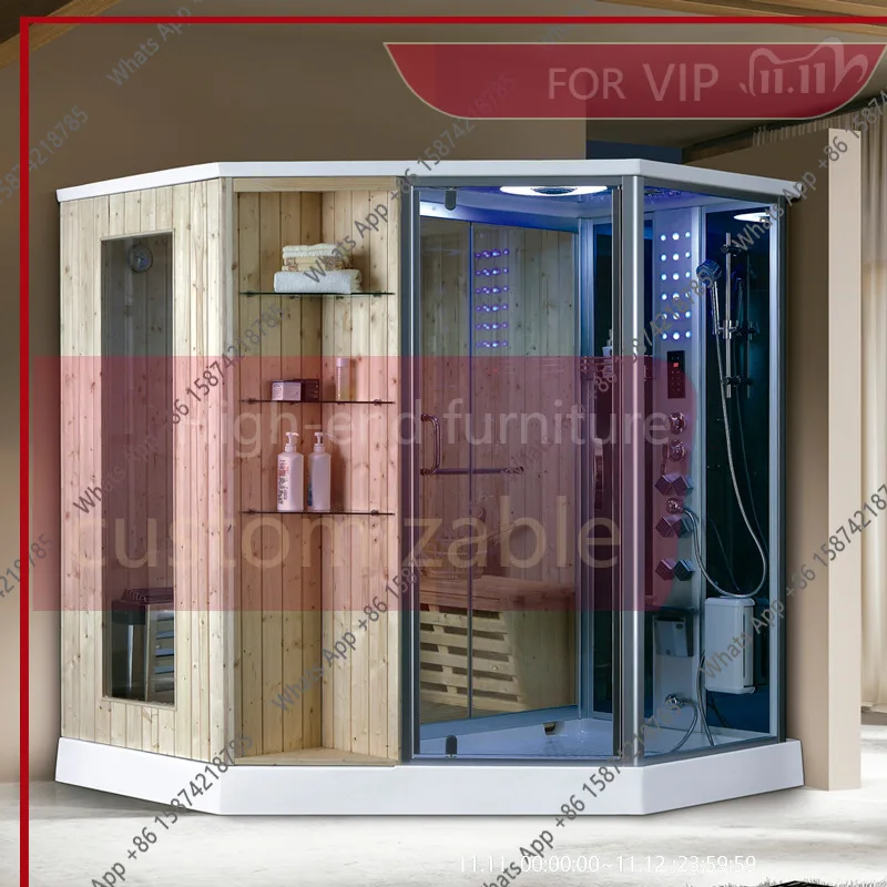 ES Sauna room dry and wet steam room manufacturer wholesale intelligent shower hotel family integrated dry and wet separation