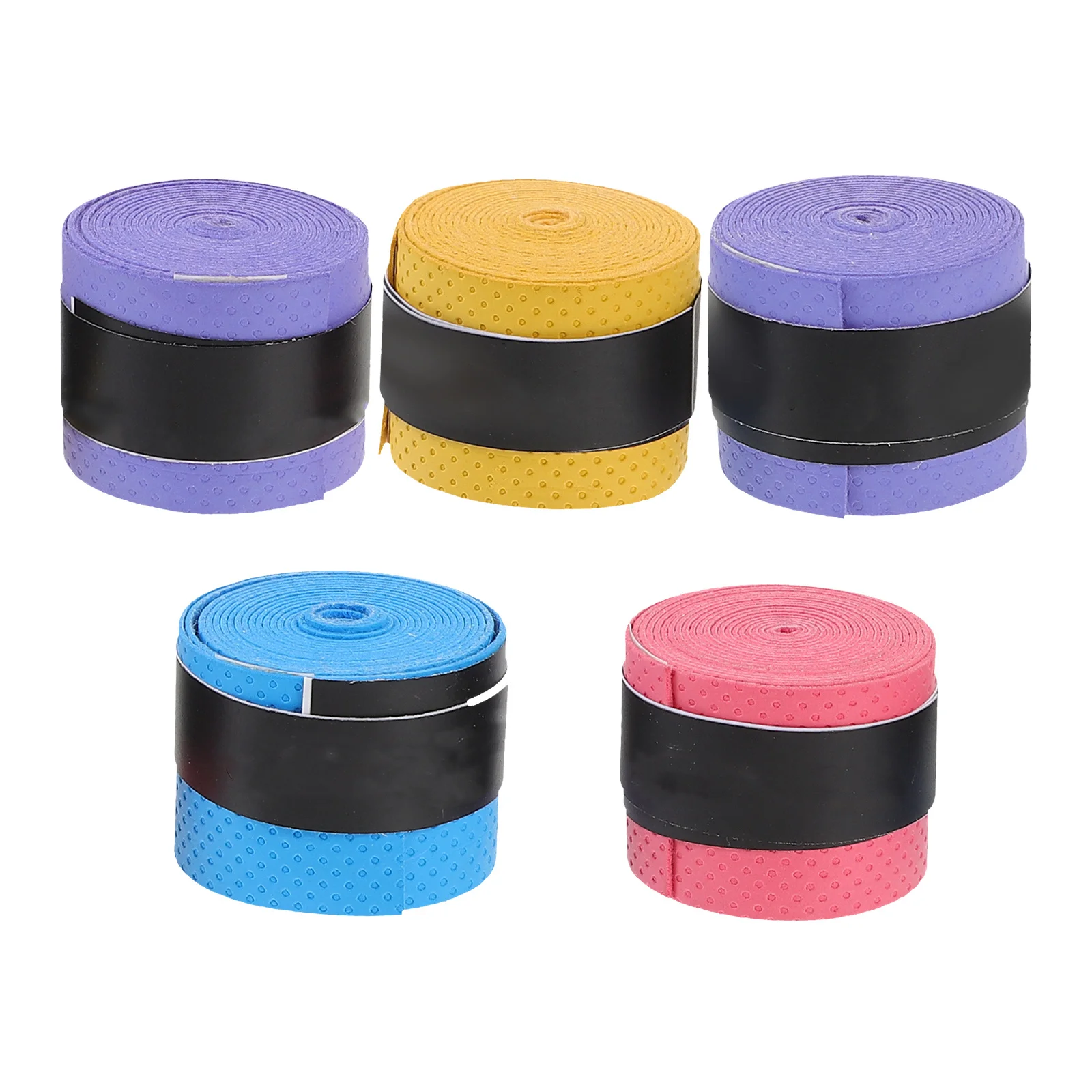 

5Pcs Soft Touch Fishing Rod Handle Wrap PU Material Anti Slip Grip Band for Racket Bike Rods Sweat Absorbent Long Wear