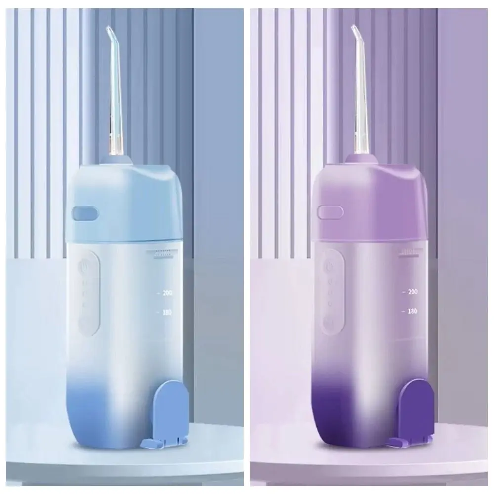 USB قابلة للشحن عن طريق الفم الري نبض التكنولوجيا طوي هيكل جهاز تنظيف الأسنان بالماء 4 فوهات الذكية الكهربائية الفم غسالة