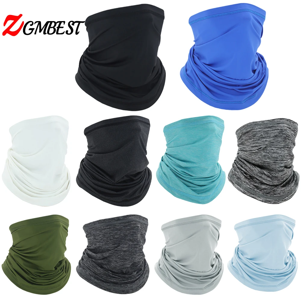 في الهواء الطلق الحرير الجليد الرقبة الجراب باندانا دراجة نارية غطاء الرقبة وشاح الصيد المشي لمسافات طويلة التزلج ركوب الدراجات قناع الوجه عقال للرجال النساء #1
