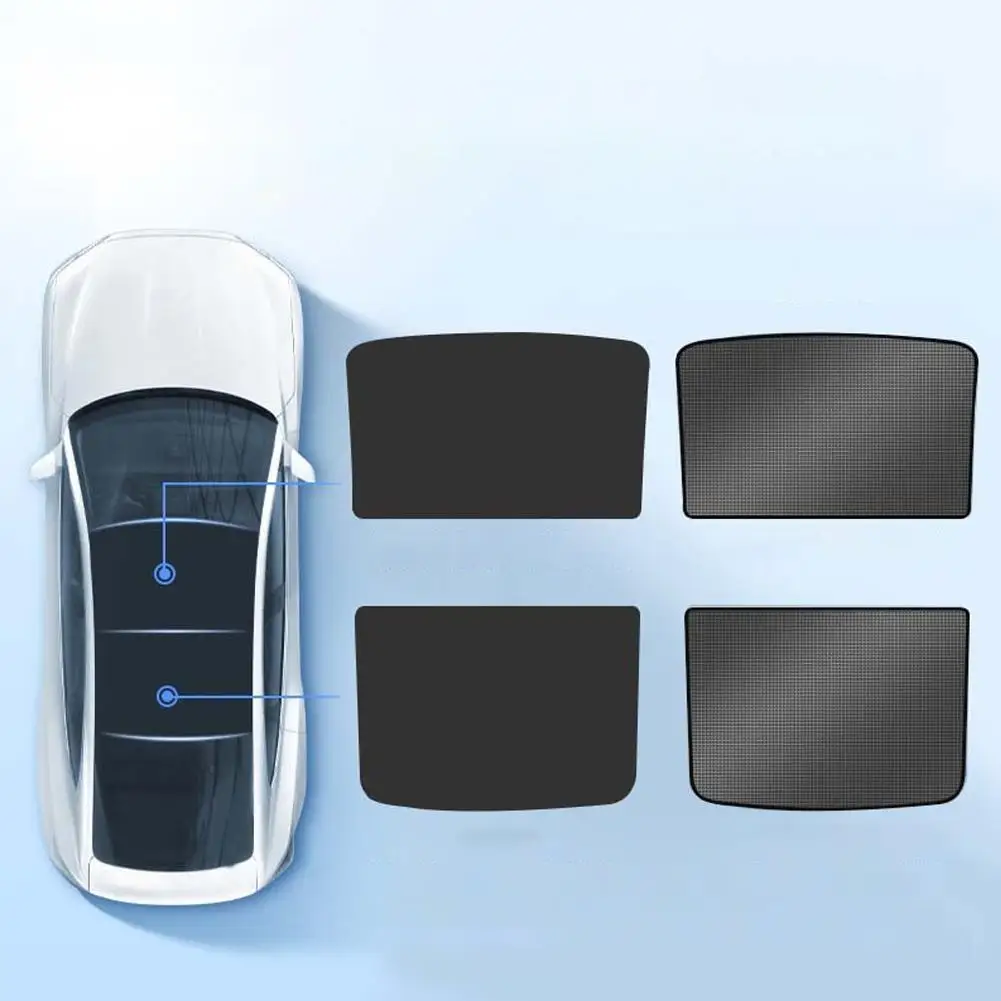 Suitable For Tesla Model Y3 Sunroof Sunshade Roof Split Sun Protection And Heat Insulation Ice Crystal Sunshade Upgrade Ice