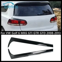 For VW Golf 6 MK6 GTI R GTD Standard 2008-2013 Glossy Black Rear Window Side Trunk Spoiler Canard Canards Splitter Accessories