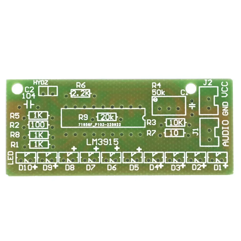 LM3915 DC 9V-12V 10 LED Sound Audio Spectrum Analyzer Level Indicator Kit DIY Electoronics Soldering Practice Set laboratory