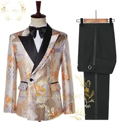 Hochzeits anzüge für Männer Bräutigam Zweireiher Anzug 2024 neuesten Mantel Hose Design formelle Smoking Blazer Sets Abschluss ball Party Anzug Kleider