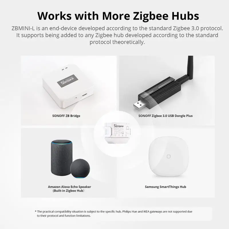 SONOFF ZBMINI-L2 / ZBMINI / ZB Bridge-P / SNZB-02 ZigBee Sensor Smart Home Via eWeLink Alexa Google Home Work with ZB Bridge- P