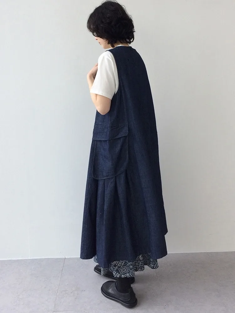 Lose Jeansweste Dr. Damen Sommer 2025, erschwingliches, faules Schichtungsdesign, A-Linien-Rock, koreanischer Stil, lässig, Ele Dr