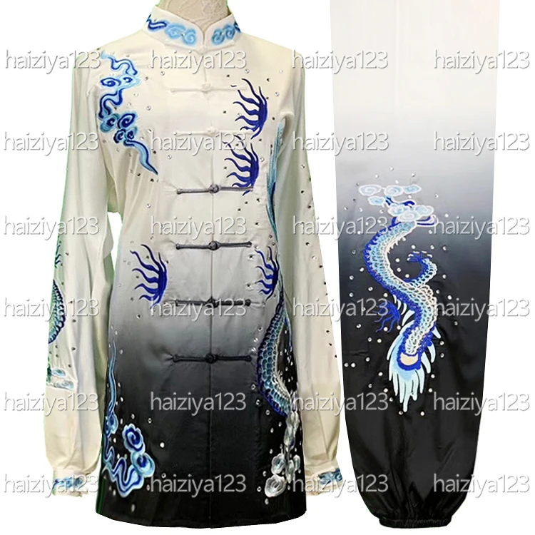 

Униформа Тай Чи с вышивкой дракона, одежда Тайцзи quan, одежда для кунг-фу, костюм ушу для мужчин, женщин, взрослых, детей, мальчиков и девочек, унисекс