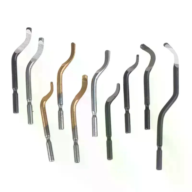 

10PCS High Speed Swivel Blades For Deburring System BS1010 BS1012 BS1018 BK3010 BS3010 Internal Thread Cleaning Tool 360 Degree