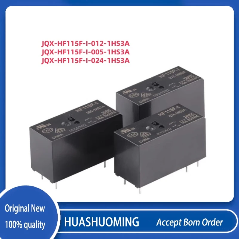 10PCS/Lot   New  JQX-115F-I  HF115F-I /005/012/024-1HS3A     HF115F-I-005-1HS3A HF115F-I-012-1HS3A HF115F-I-024-1HS3A  6PIN