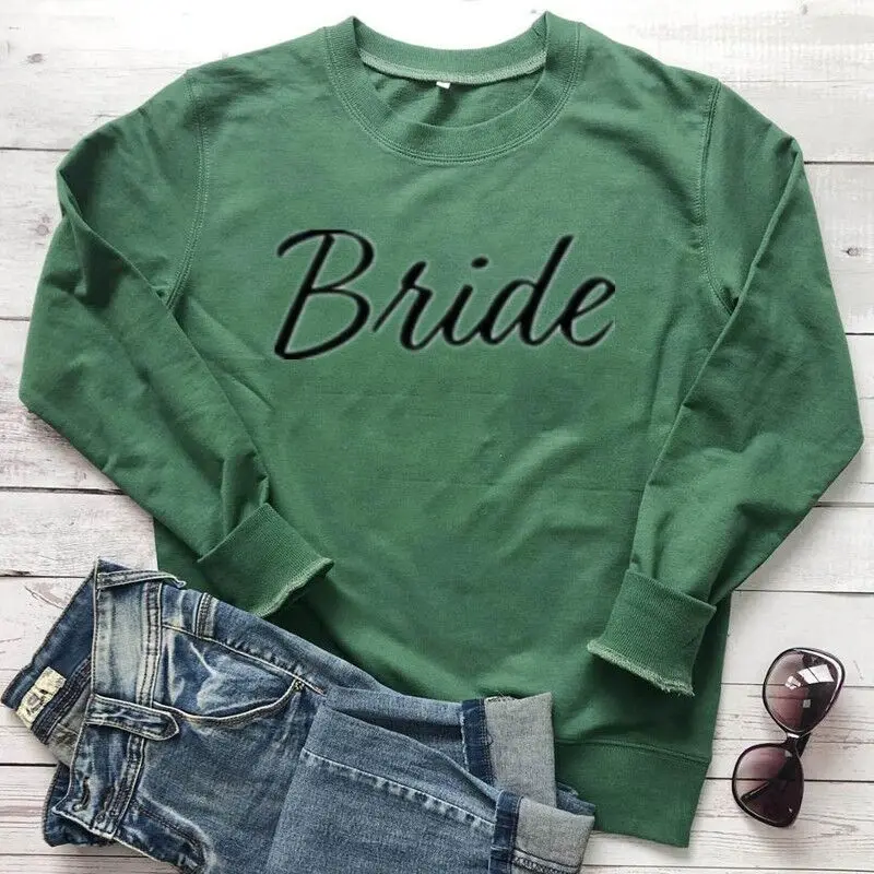 Bride Bridesmaid Maid of Honor Squad Sweatshirts, Bridal Wedding Matching Sweaters, Bachelorette, Wedding Gift 100% cotton top