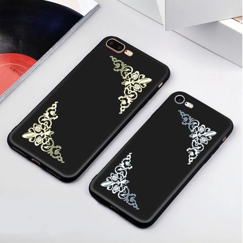 Vintage pattern border metal sticker phone back sticker back shell decorative sticker notebook gift box handmade patch