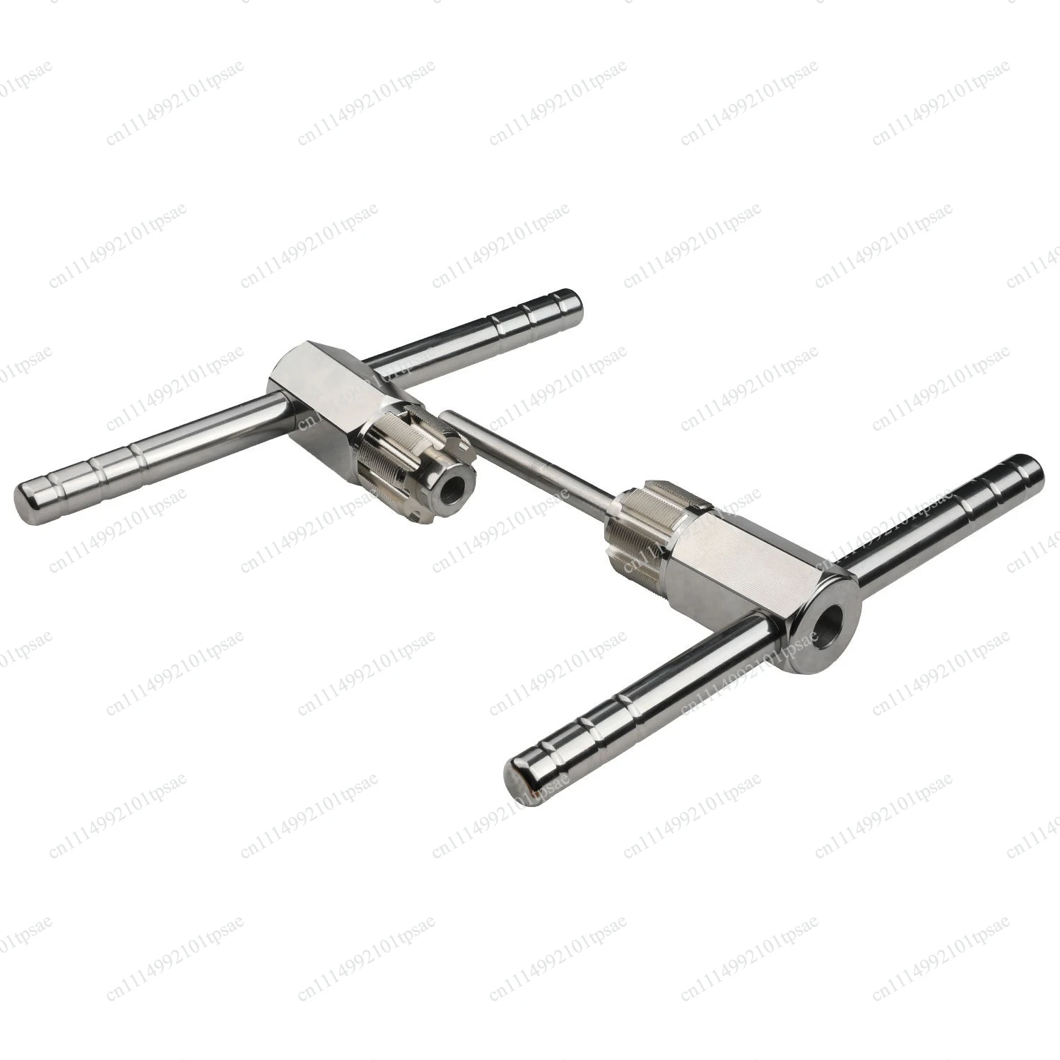 Bicycle five way tapping tool cleaning and center axis tapping pattern repair patrol tool